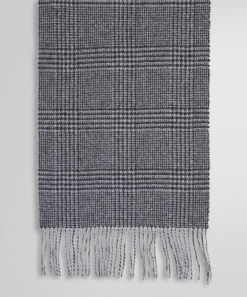 シックな上品【CHANEL】グレンチェック リバーシブル マフラー Merfirge カシミヤ混ウールマフラー 両面 カシミヤブレンド
