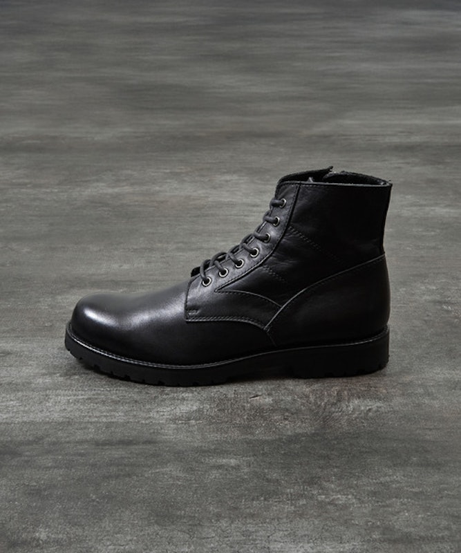 PADRONE SIDE ZIP LACE UP BOOTS WATER PROOF LEATHER ウォータープルーフサイドジップミリタリーブーツ レインブーツ 撥水 防水 ビブラムソール 日本製 1