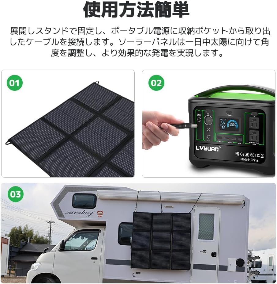 ソーラーチャージャー 200W 5