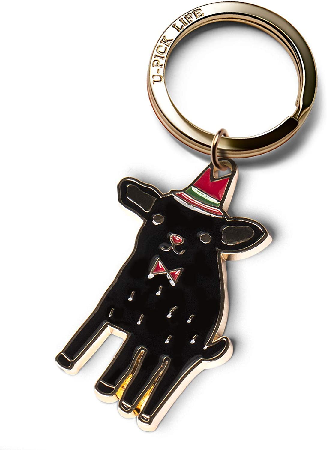 Kizqyn 女性用キーリング かわいい五芒星 D キーチェーン 友人 誕生日への最高のギフト リング One Color Size メタル キーホルダー ガールフレンド キーリング ハーフフットボールキーリングメタルキーホルダークールカーキーリングハンドバッグペンダント