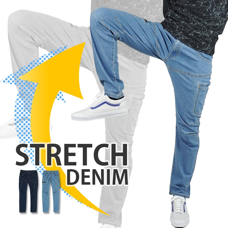 ストレッチデニムカーゴパンツ 3