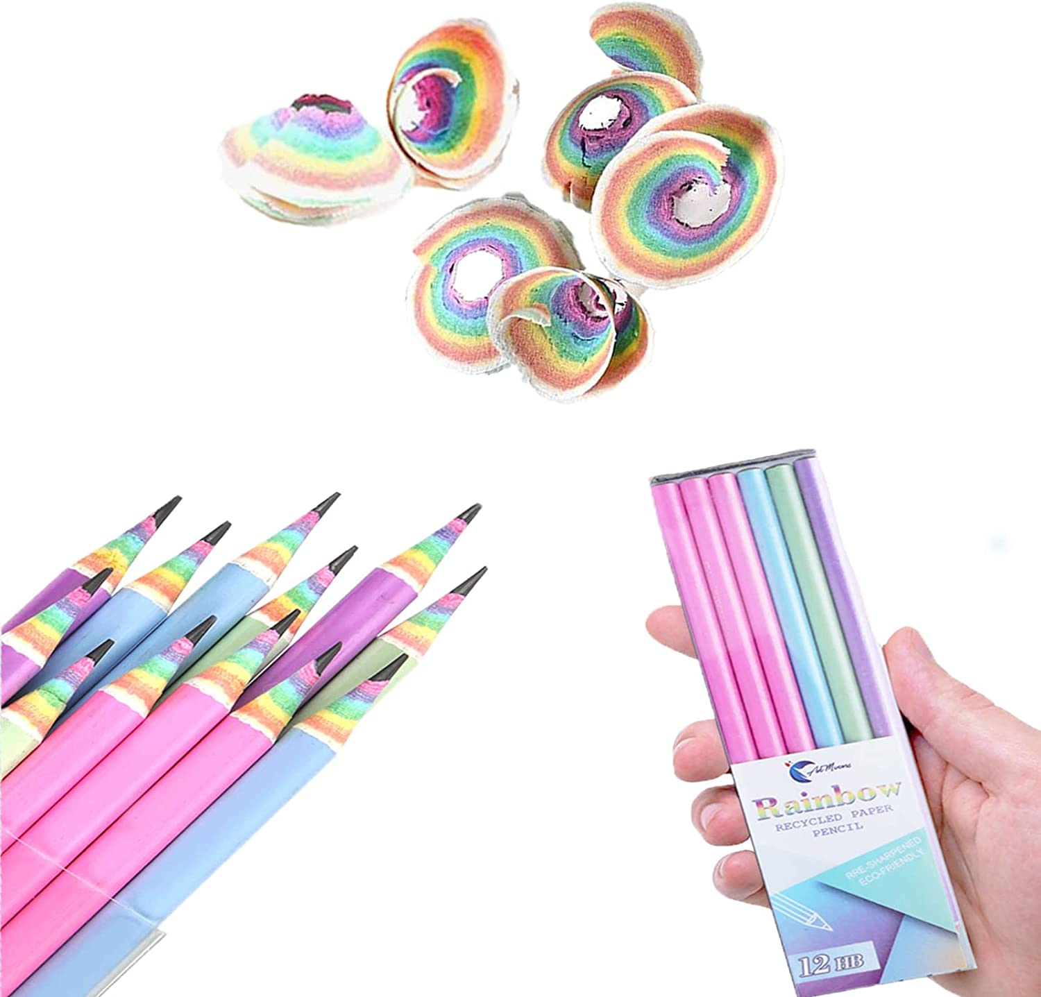 鉛筆 HB（10本セット）Rainbow Pencils えんぴつ エンピツ - 筆記具