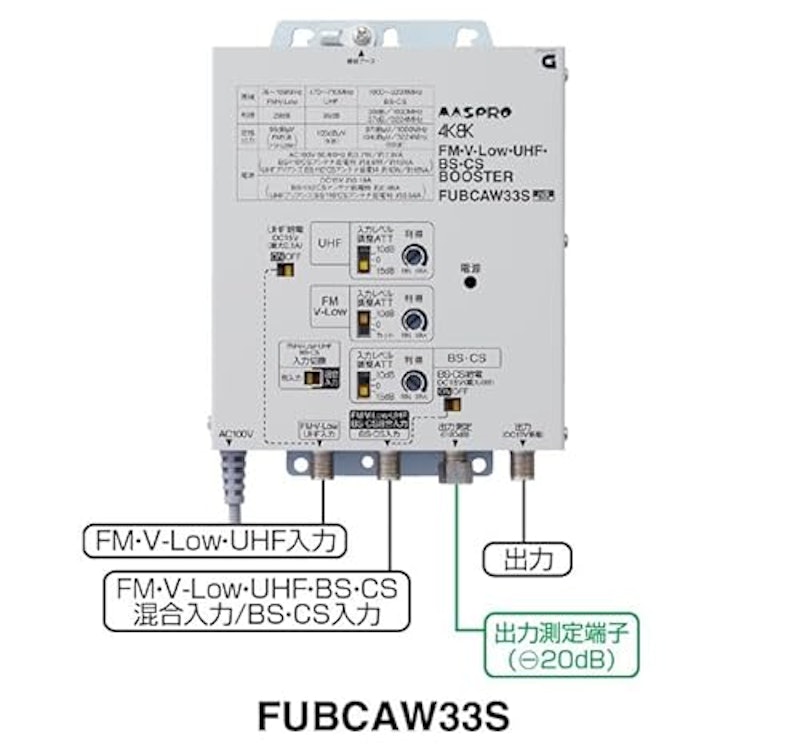 FM・V-Low・UHF・BS・CSブースター 2