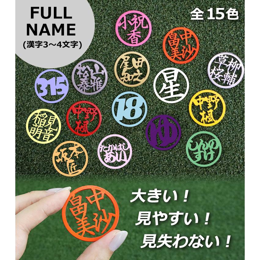 ステンレス切り文字 ゴルフマーカー 2