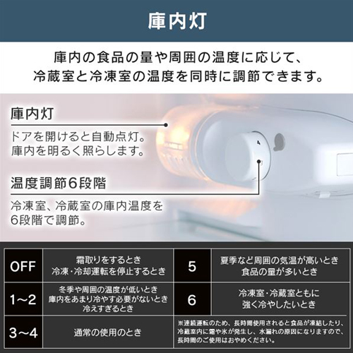 2ドア冷蔵庫 3