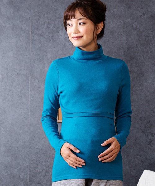タートルネック授乳トップス 9