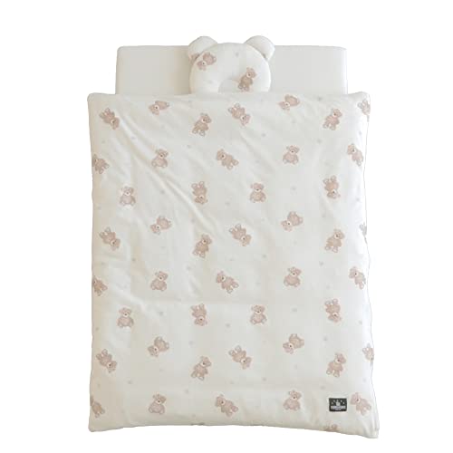 PUPPAPUPO】ベビー布団5点セット くま柄 70×120cm ミニサイズのベビー布団