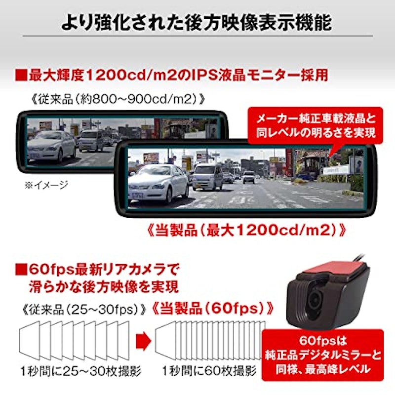 IPS液晶デジタルインナーミラー 3