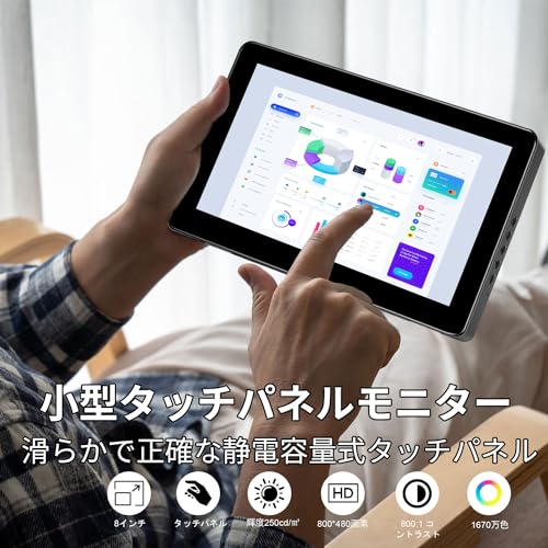 Lrtzcbi 「14インチ モバイルモニター タッチパネル」 タッチ操作対応