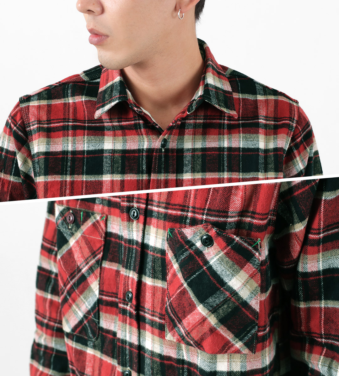 HEAVY NEL WORK SHIRT 5