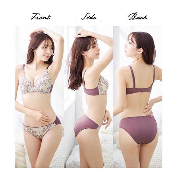 フラワーレースブラジャーショーツセット  6