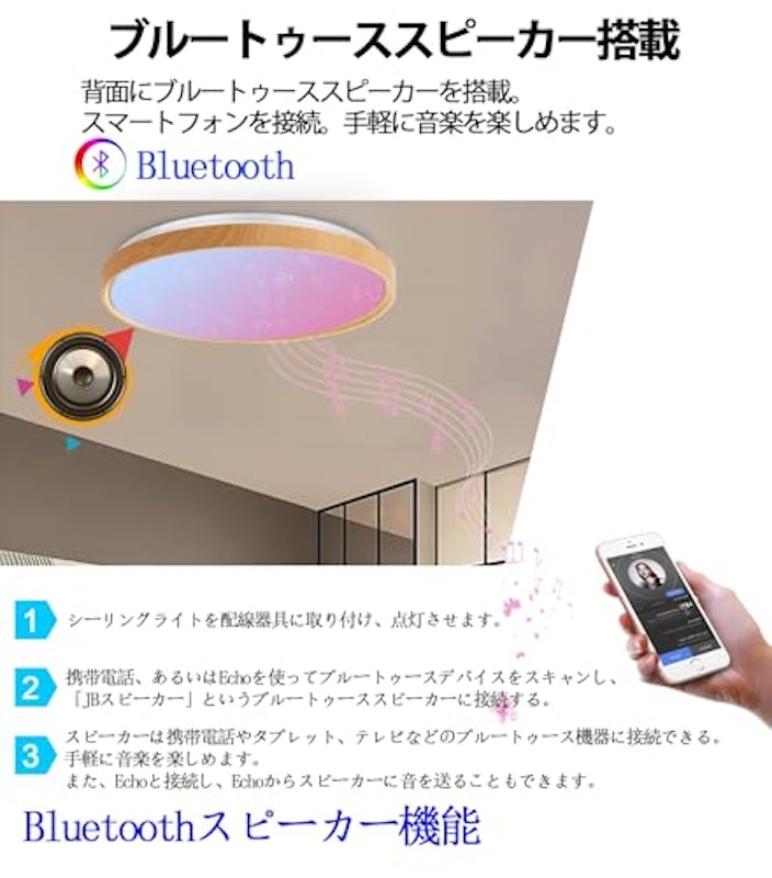 音楽シーリングライト 4