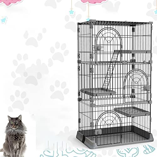 キャットケージ ２段　高さ110cm ペットケージ ペット用品 猫用品　ピンク