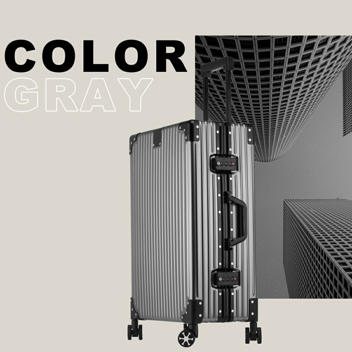 Aluminum body suitcase 4