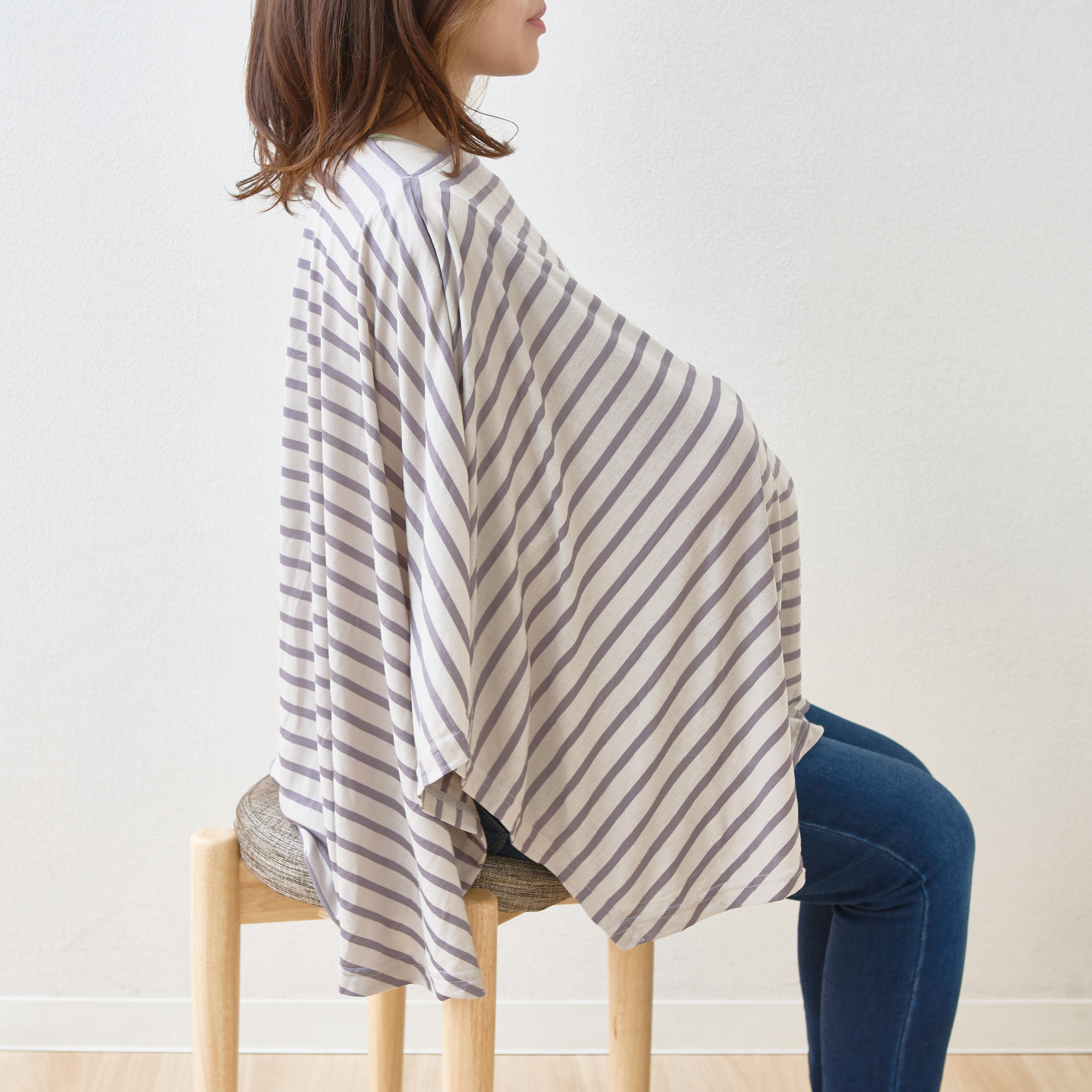 ポンチョ型授乳ケープカット 8