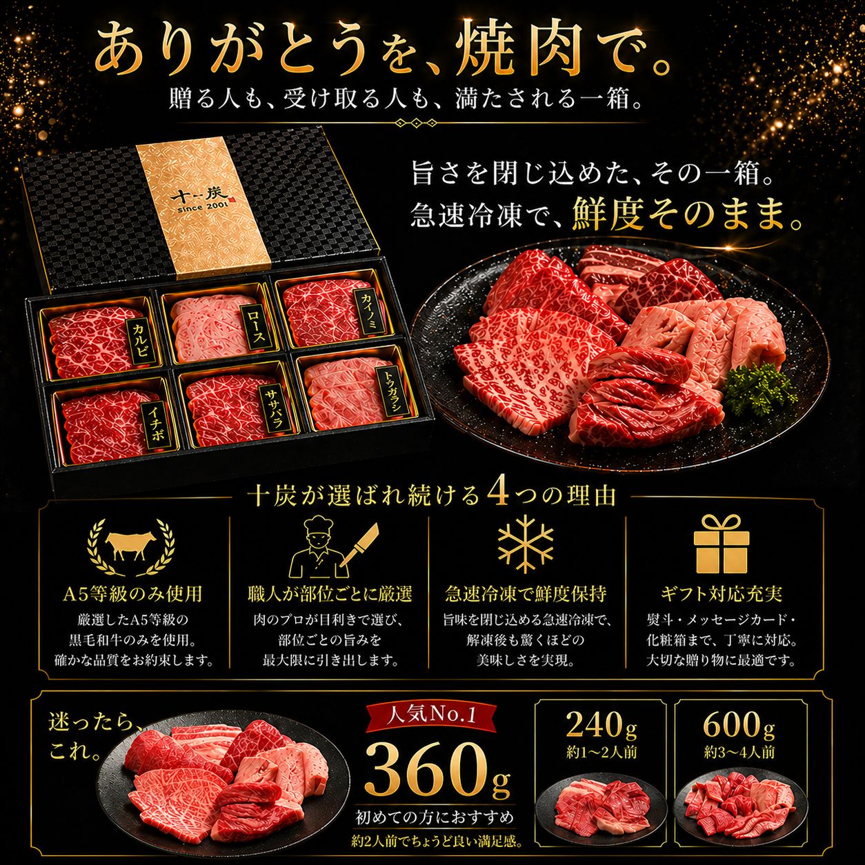 黒毛和牛 焼肉食べ比べセット 12