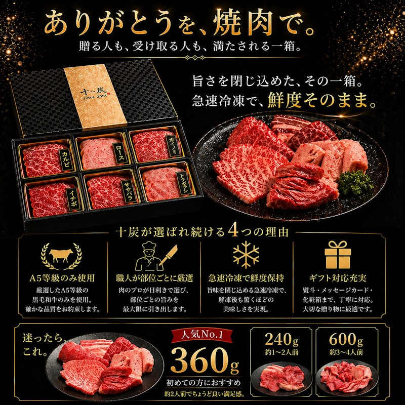 黒毛和牛 焼肉食べ比べセット 12