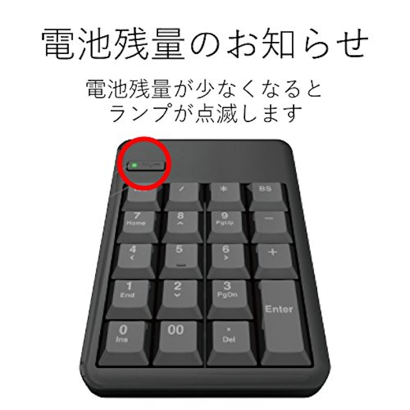 2.4GHzワイヤレステンキーパッド 6