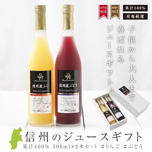 信州産100％果物ジュース500mL 2本セット 2