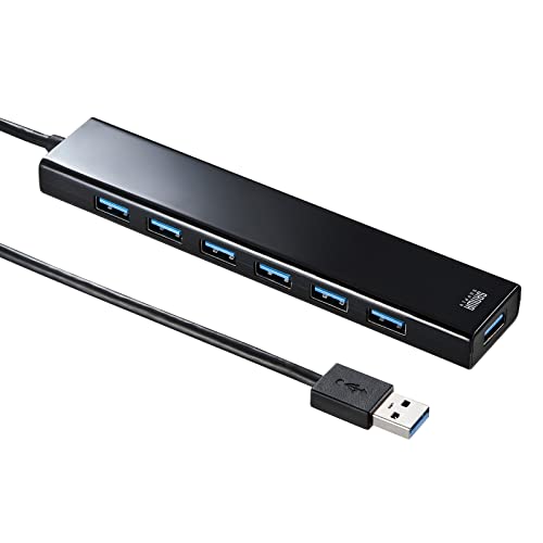 HDD接続対応 USB3.2 Gen1 4ポートハブ テレビ裏固定可能 録画用HDD対応 セルフパワー バスパワー ホワイト USB-3HTV433W サンワサプライ