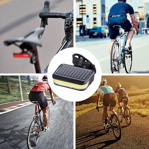 ソーラー自転車テールライト ブラック ソーラー充電+TYPE-C直接充電 600mAhバッテリー 4
