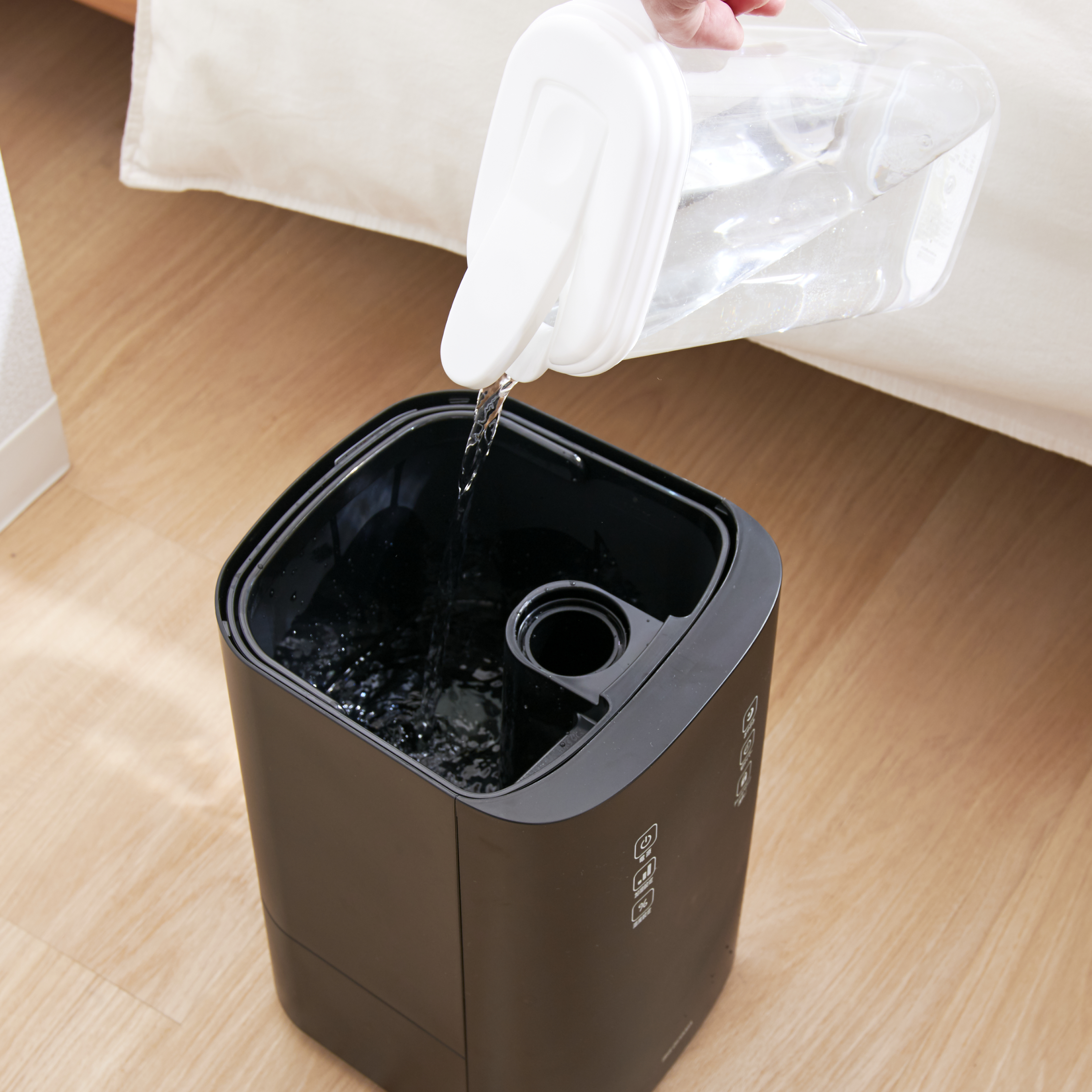 アイリスオーヤマ 未使用 上給水ハイブリッド加湿器 UHK-500-B ブラック hq720.jpg?sqp=-