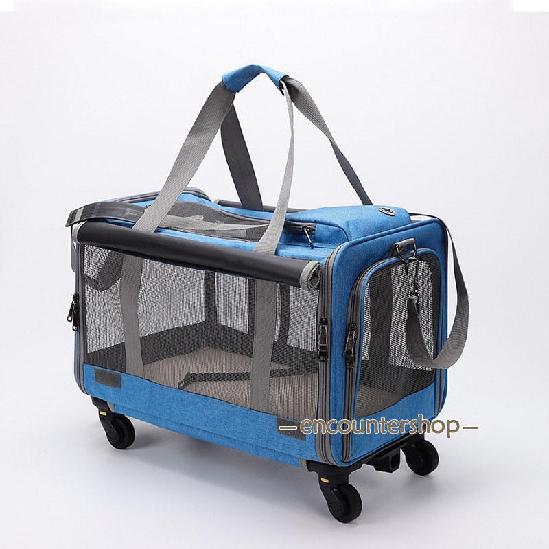 ペットキャリーバッグ キャリーケース Mサイズ 耐荷重20kg 航空輸送対応 エアトラベルキャリー 猫 小型犬 取っ手付き 軽量 旅行 通院