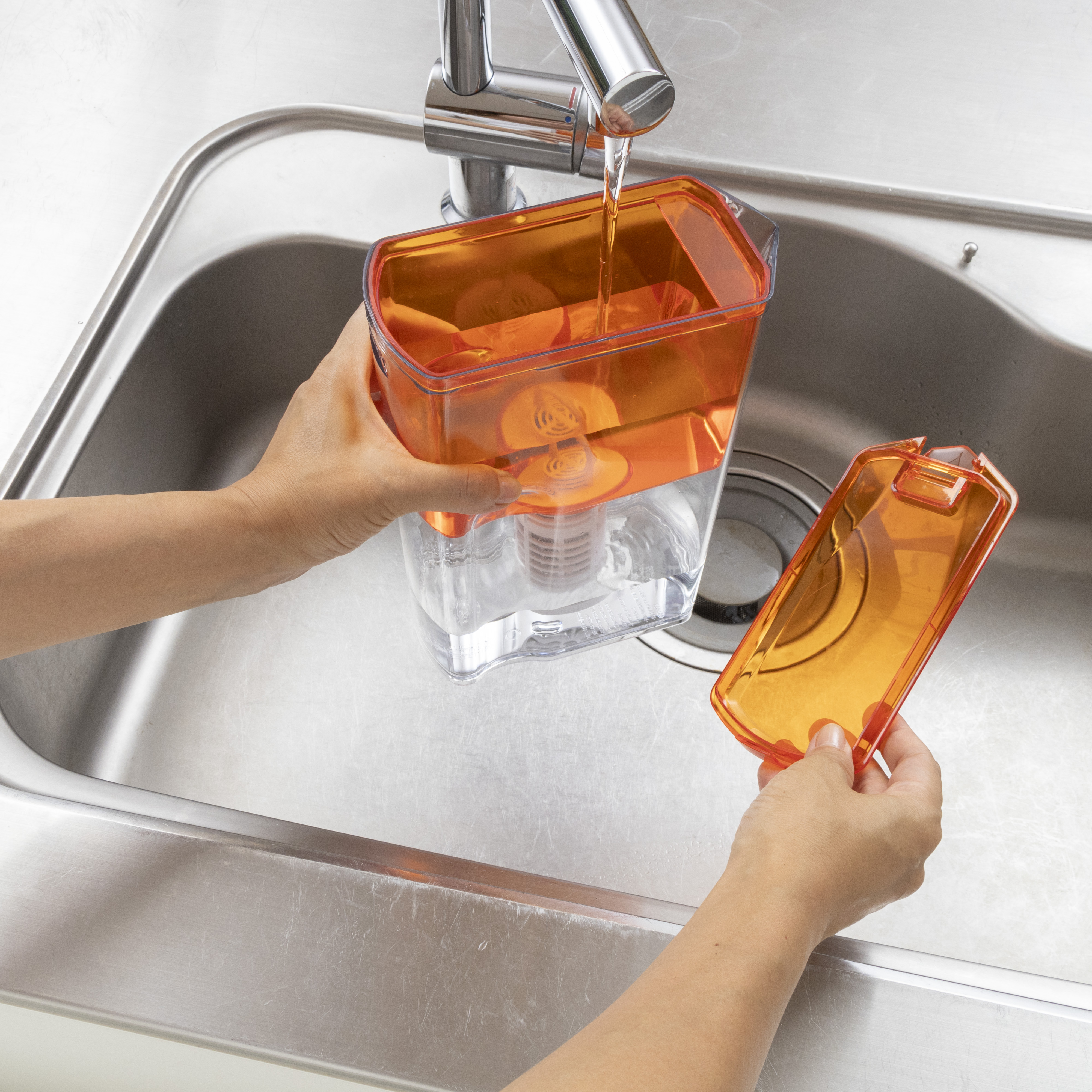 ビビアン ガイアの水135 ポット型浄水器 オレンジ 楽天市場