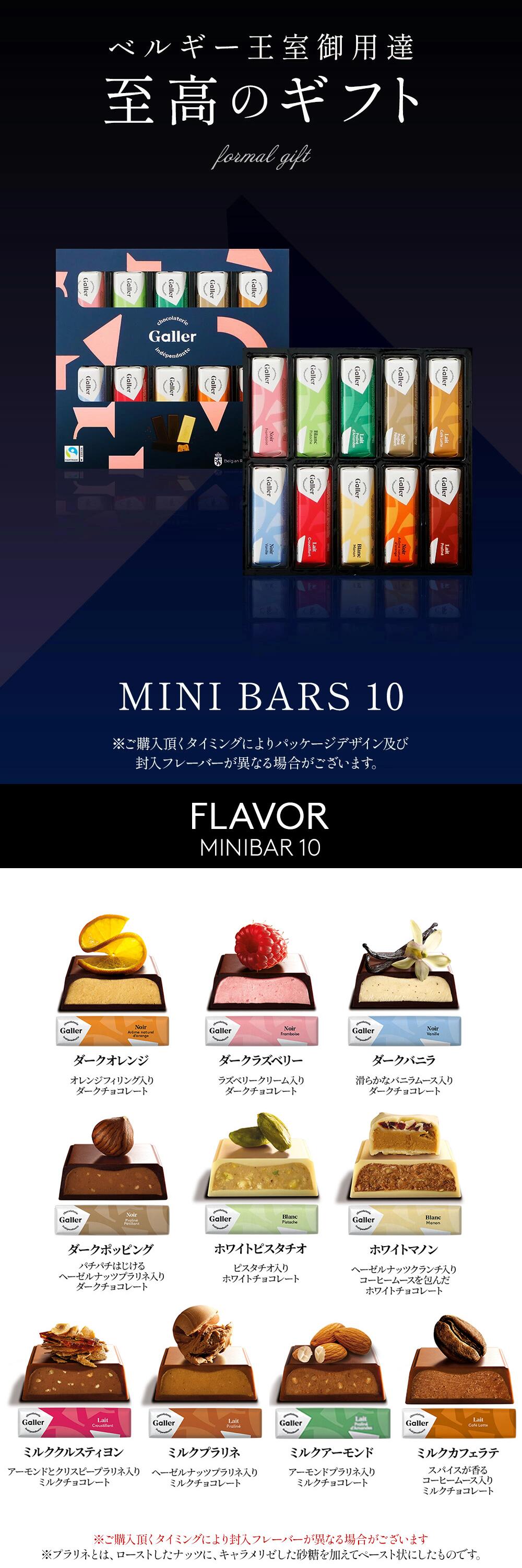 Galler チョコレート ミニバー 10本入 詰め合わせ 3