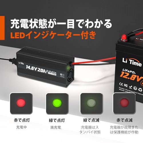 リン酸鉄リチウムバッテリー専用充電器 4