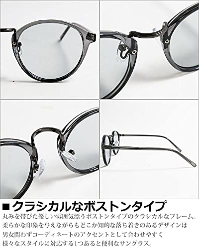 ボストンサングラス  クリア/ライトグレー 4