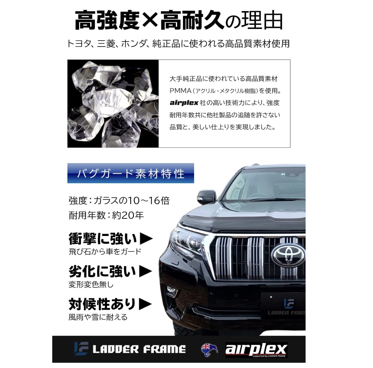 ランドクルーザー プラド専用バグガード 4