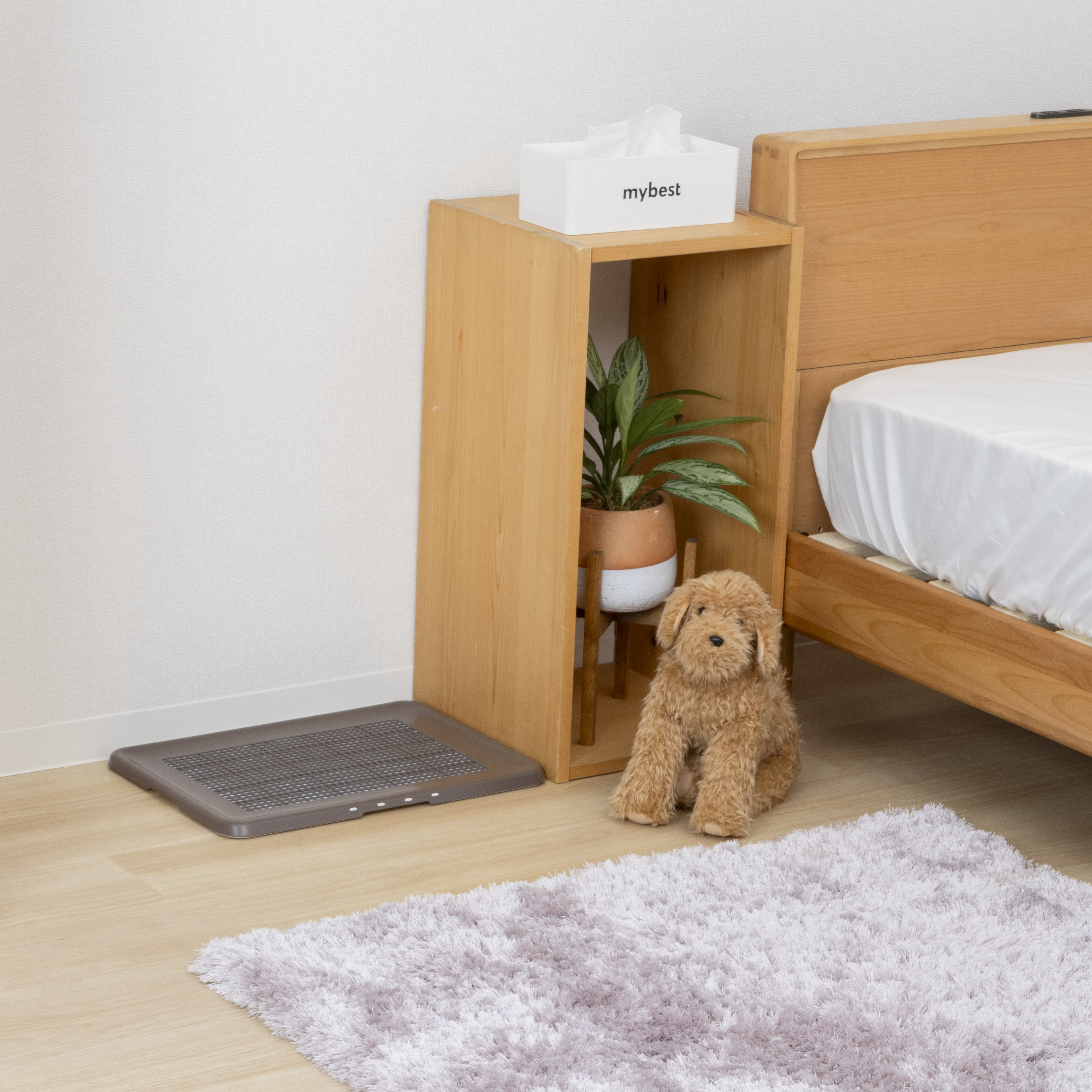 （まとめ）お掃除簡単ステップ壁付トイレ ワイド ライトピンク (ペット用品) (×2セット） お掃除簡単ステップ壁付トイレ ワイド ライトピンク ×2セット まとめ