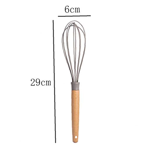 木製ハンドル付き シリコン泡立て器 2