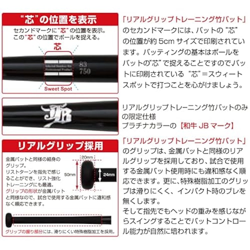 リアルグリップトレーニング 竹バット 4