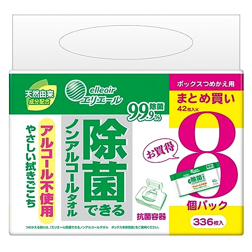 除菌できるノンアルコールタオル ボックスつめかえ用 1