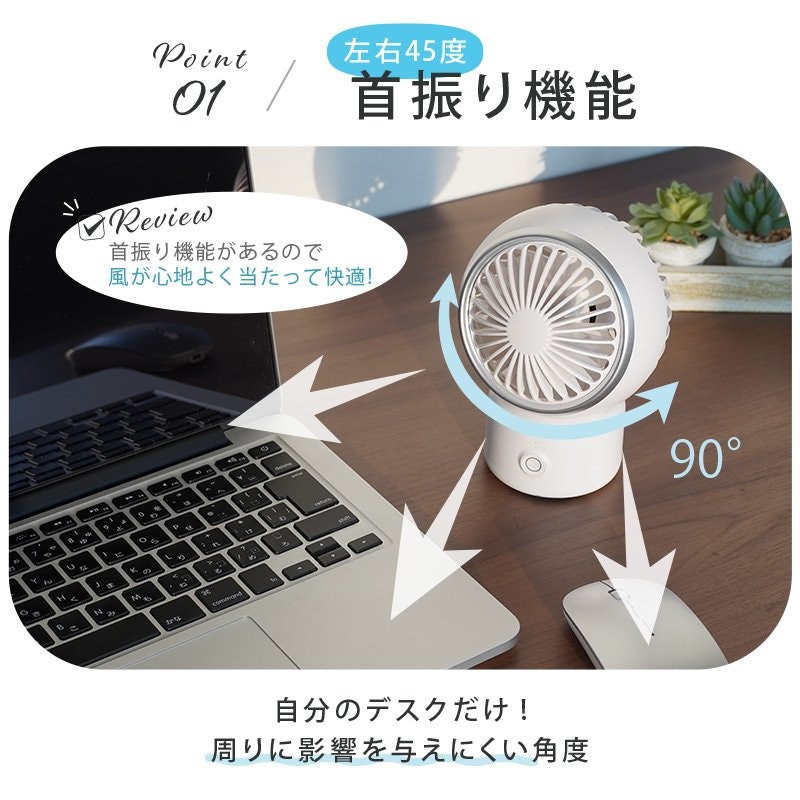 卓上首振りファン 3