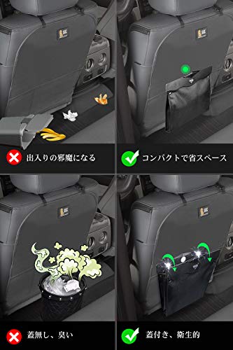 ゴミ箱車のゴミ箱は折り畳み式の車のゴミ袋オーガナイザーユニバーサルトラベリングポータブル折りたたみ式アップリークプルーフ車のゴミ箱 ファッションデザイナー