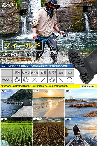 ヒップウェーダー　ラジアルソール 2
