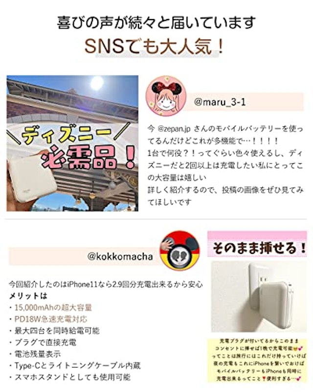 ACプラグ内蔵モバイルバッテリー 5