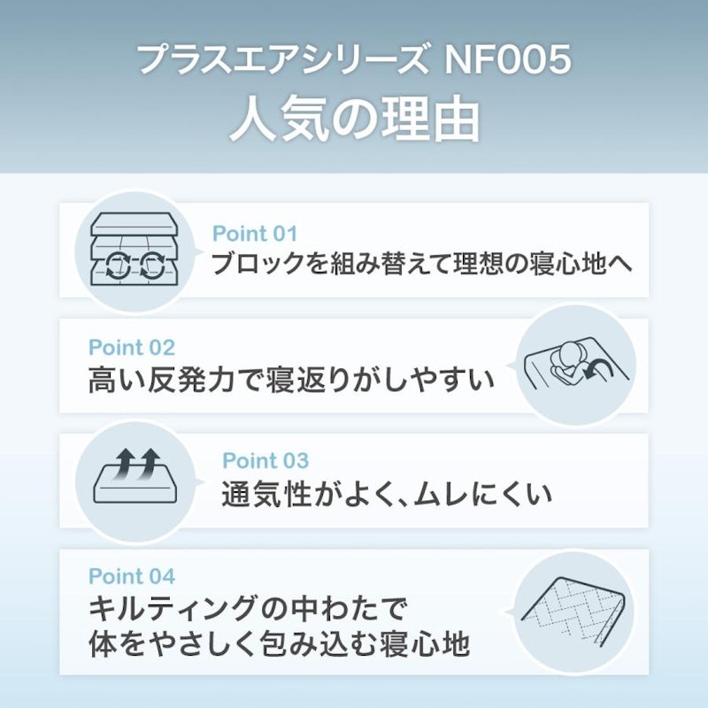 通気性の良い高反発クイーンマットレス 3