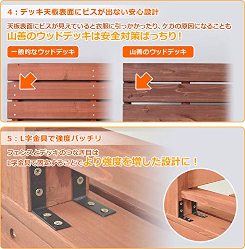 ウッドデッキ11点セット 6