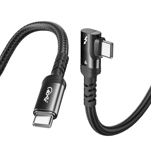 Thunderbolt 4 ケーブル L字型 1.5m 1