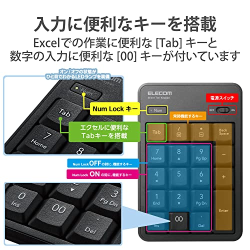 無線静音テンキー 4