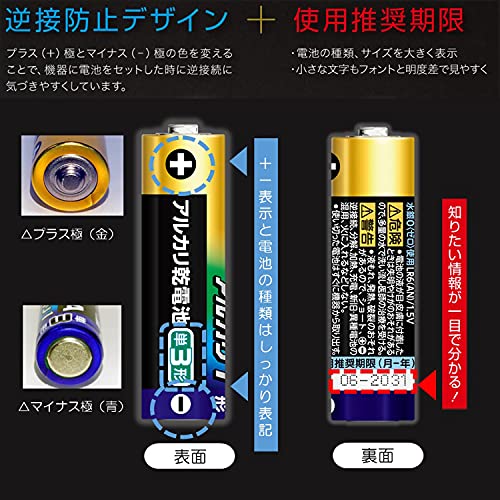 アルカリ1 アルカリ乾電池 単4形 10本8本+2本増量 4