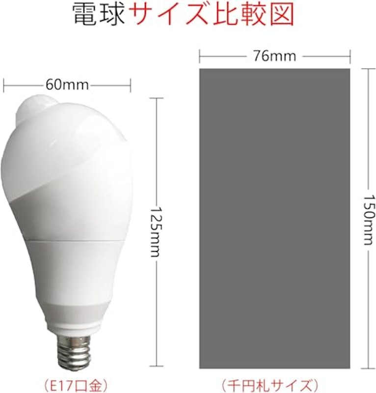 人感付きLED電球 3