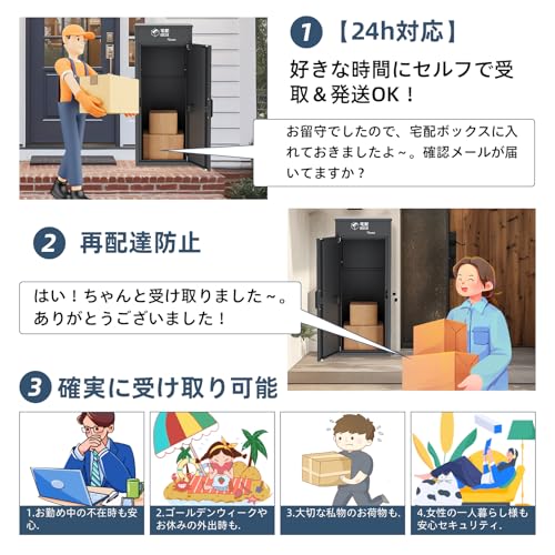 DEWEL 宅配ボックス 投函口2つ 3