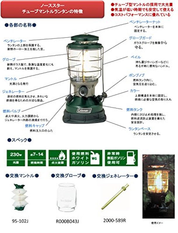 ノーススター チューブマントルランタン 3