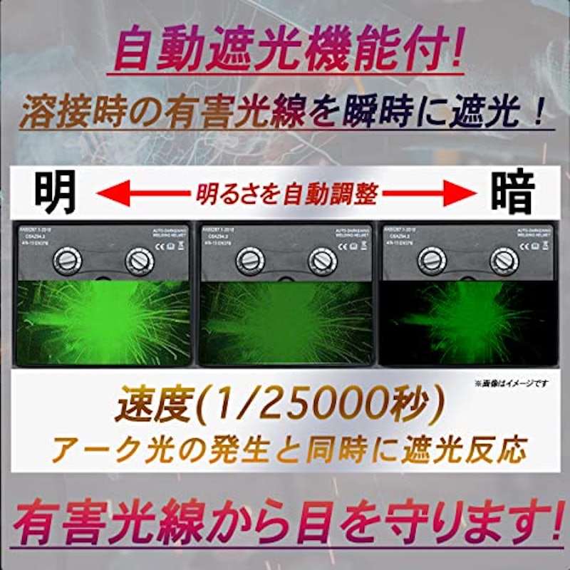 自動遮光溶接面 3