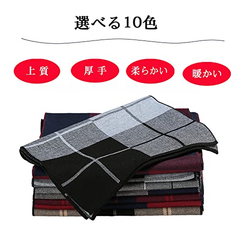 美品】Fロゴ チェッカーパターン マフラー メンズマフラーの